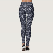 暗号通貨ブルーマネーパターン レギンス (裏面)