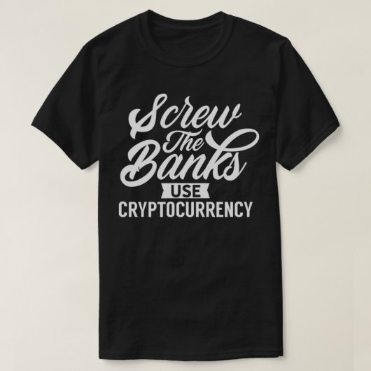 暗号通貨ブロックチェーン暗号通貨 Tシャツ (デザイン正面)