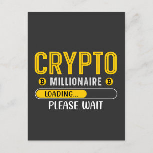 暗号通貨ポストカーを読み込む暗号億万長者 ポストカード