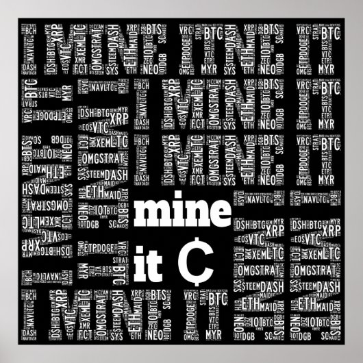 暗号通貨マイニング ポスター (正面)