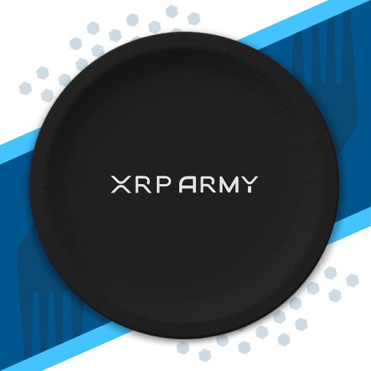 暗号通貨ミームXRP陸軍引用文Hodl Crypto ペーパープレート
