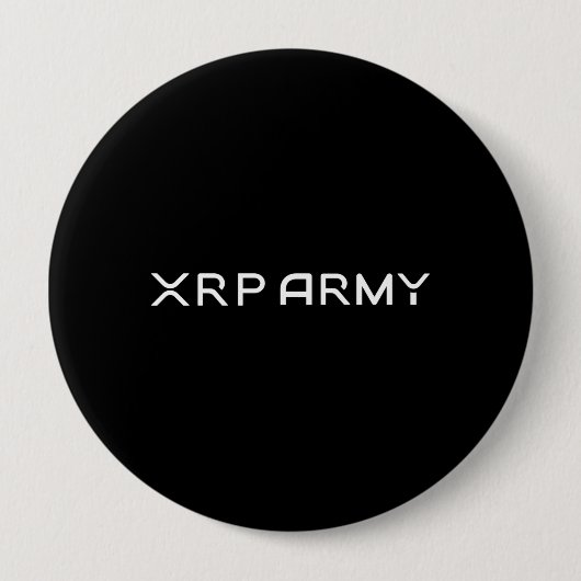 暗号通貨ミームXRP陸軍引用文Hodl Crypto 缶バッジ (正面)