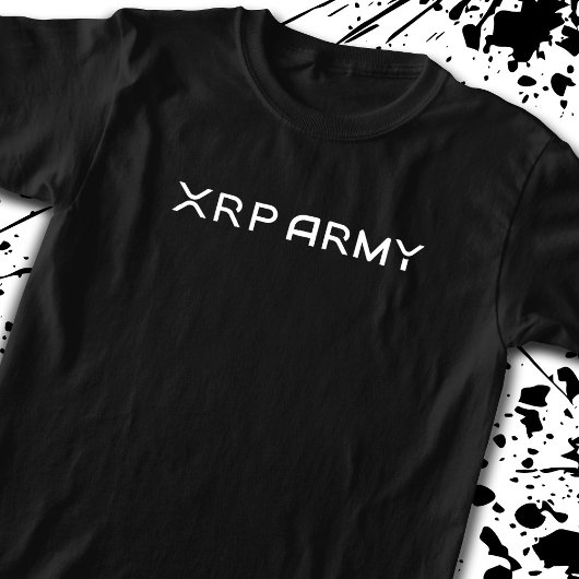 暗号通貨ミームXRP陸軍引用文Hodl Crypto Tシャツ
