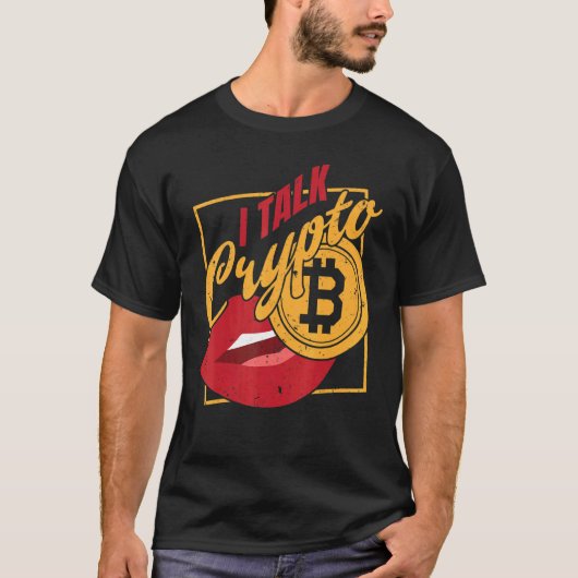 暗号通貨ライフスタイルIは暗号取引Invを話す Tシャツ (正面)