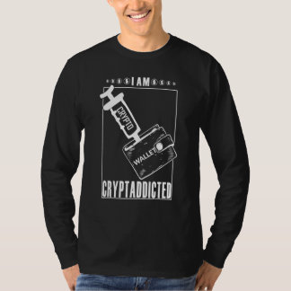 暗号通貨ライフスタイルI Am A Crypto財布Cryp Tシャツ
