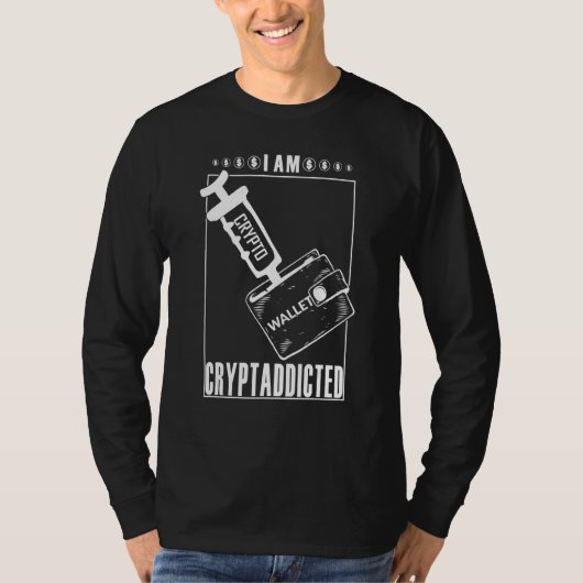 暗号通貨ライフスタイルI Am A Crypto財布Cryp Tシャツ (正面)