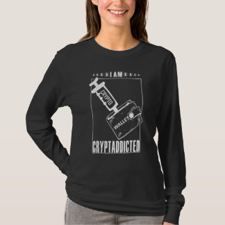 暗号通貨ライフスタイルI Am A Crypto財布Cryp Tシャツ