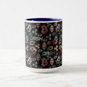 暗号通貨レインボーカラフルパターン マグカップ (中央)