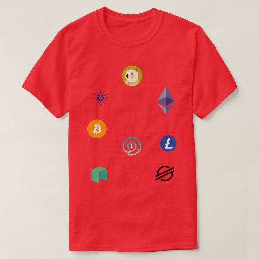 暗号通貨ロゴ Tシャツ (デザイン正面)