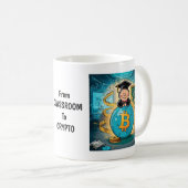 暗号通貨卒業パーソナライズされた コーヒーマグカップ (正面右)