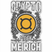 暗号通貨富ステッカーデカール シール (正面)