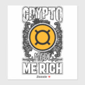 暗号通貨富ステッカーデカール シール (シート)