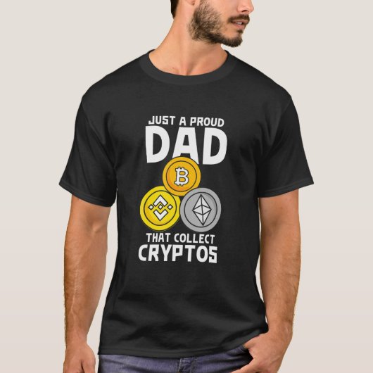 暗号通貨暗号パパ Tシャツ (正面)