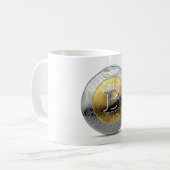 暗号通貨物理コイン コーヒーマグカップ (正面左)
