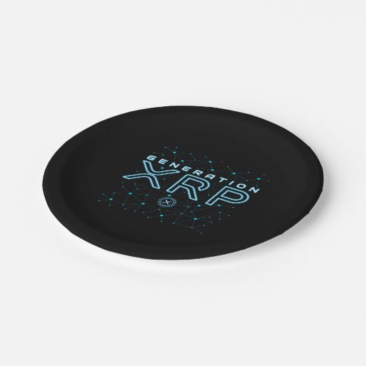 暗号通貨生成XRP暗号化ブロックチェーン ペーパープレート (アングル)