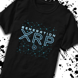 暗号通貨生成XRP暗号化ブロックチェーン Tシャツ