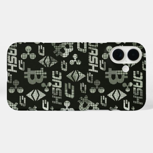 暗号通貨白黒 Case-Mate iPhoneケース (裏面 (横))