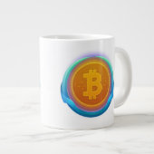 暗号通貨 ビットコイン ジャンボコーヒーマグカップ (正面右)