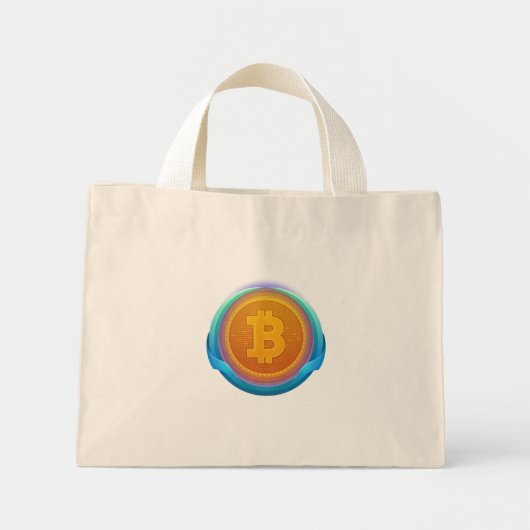 暗号通貨 ビットコイン ミニトートバッグ (正面)