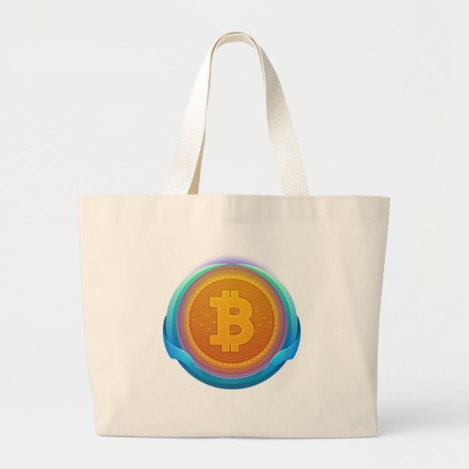 暗号通貨 ビットコイン ラージトートバッグ (正面)
