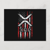 暗号通貨 – XRP暗号通貨アメリカンフラグ ポストカード (正面)