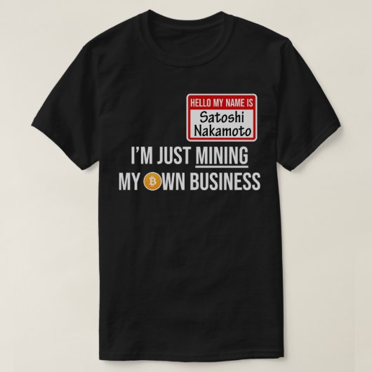 暗号通貨Crypto Bitcoinおもしろい Hodl Satoshi N Tシャツ (デザイン正面)