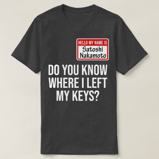 暗号通貨Crypto Bitcoinおもしろい Hodl Satoshi N Tシャツ (デザイン正面)