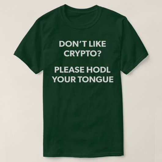 暗号通貨Crypto Bitcoin Ether おもしろい Blockcha Tシャツ (デザイン正面)