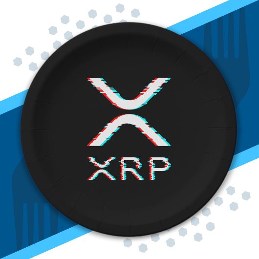暗号通貨XRPグリッチ暗号通貨ミーム ペーパープレート