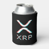 暗号通貨XRPグリッチ暗号通貨ミーム 缶クーラー (缶正面)
