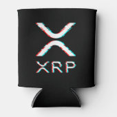 暗号通貨XRPグリッチ暗号通貨ミーム 缶クーラー (正面)