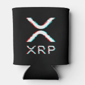 暗号通貨XRPグリッチ暗号通貨ミーム 缶クーラー (裏面)