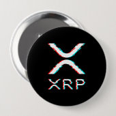暗号通貨XRPグリッチ暗号通貨ミーム 缶バッジ (正面&裏面)