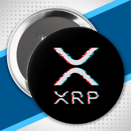暗号通貨XRPグリッチ暗号通貨ミーム 缶バッジ