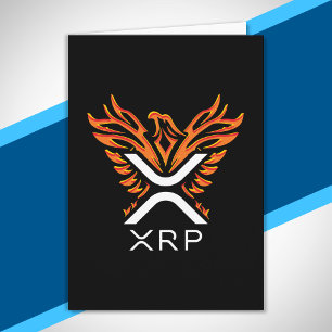 暗号通貨XRP暗号オレンジ上昇フェニックス カード