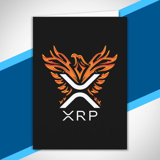 暗号通貨XRP暗号オレンジ上昇フェニックス カード