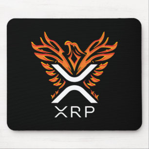 暗号通貨XRP暗号オレンジ上昇フェニックス マウスパッド