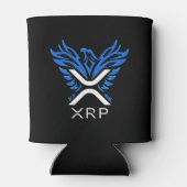 暗号通貨XRP暗号ロゴブルーライジングフェニックス 缶クーラー (裏面)