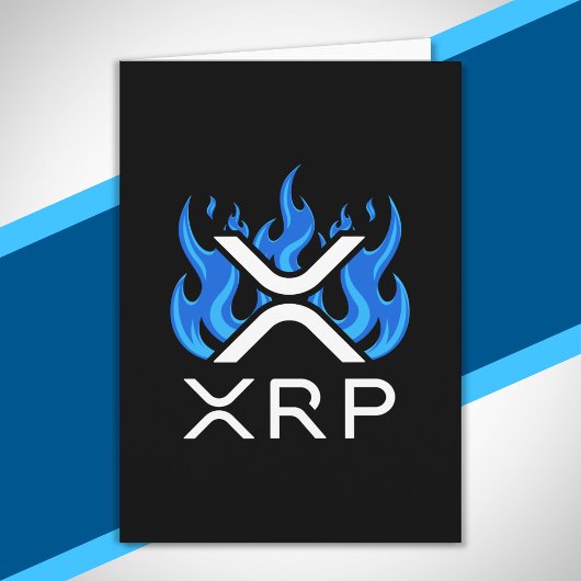 暗号通貨XRP Crypto Blue Flames Fire Melt カード
