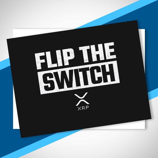 暗号通貨XRP Cryptocurrencyスイッチの反転 ポストカード