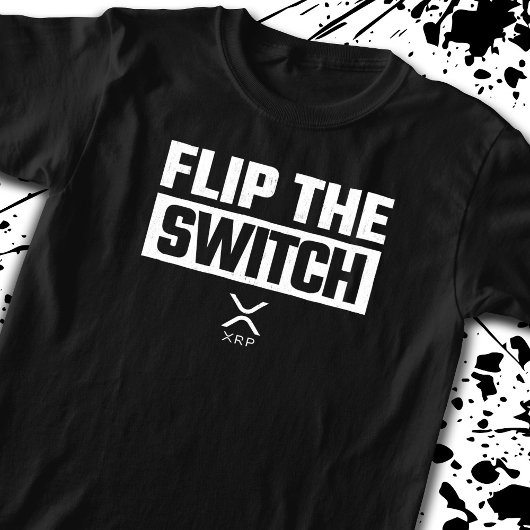 暗号通貨XRP Cryptocurrencyスイッチの反転 Tシャツ