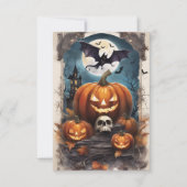 暗号電話:オーダーメイドのハロウィーンの集まりinvitat 招待状 (正面)