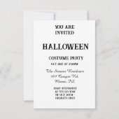 暗号電話:オーダーメイドのハロウィーンの集まりinvitat 招待状 (裏面)