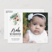 暗唱のBeeren | Frohe Weihnachten | Postkarte シーズンポストカード (正面/裏面)