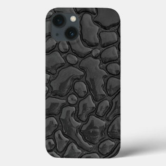 暗天然水滴パターン iPhone 13ケース