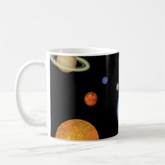 暗太陽の深い系宇宙 コーヒーマグカップ (左)