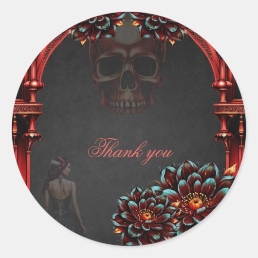 暗威厳のあるい花の塔 ラウンドシール (正面)