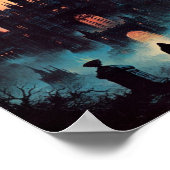 暗幽霊のよく出る騎士の芸術プリントを持つ城 ポスター (角)