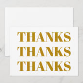 暗感謝してい金ゴールド白エレガントモダンカード (正面/裏面)