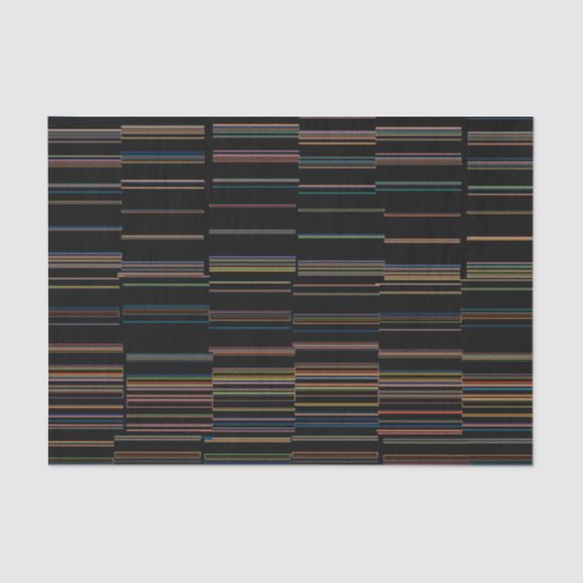 暗数々の色のユニークストライプ 薄葉紙 (正面)